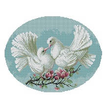 Набор для вышивания "Любовь и голуби" (27*35 см)