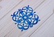 Пайетки Снежинка фигурная большая (уп=25гр) (В1, синий голограмма)