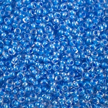  Бисер Preciosa 10/0 20гр (38636, прозрачный, голубая линия внутри)