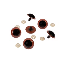 Глазки круглые винтовые с заглушками 30мм  (уп 2шт) (т.коричневый)