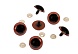 Глазки круглые винтовые с заглушками 30мм  (уп 2шт) (т.коричневый)