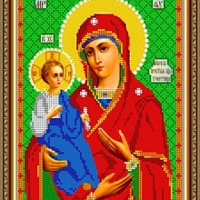 Рисунок на ткани для вышивания бисером "Прсв.Богородица Троеручица&...