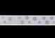Лента репсовая 2,5 см с рисунком "Снежинки" (белый/серебро)