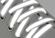 Шнурки для обуви, пара, плоские, со светоотражающей полосой, 10 мм, 70 см, цвет белый