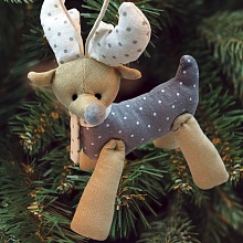 Новогодняя ёлочная игрушка, Набор для создания подвески из ткани «Оле...
